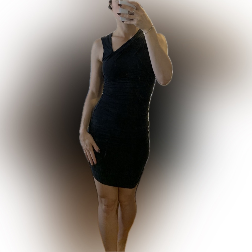 Helmut Lang vintage bodycon dress, dark grey